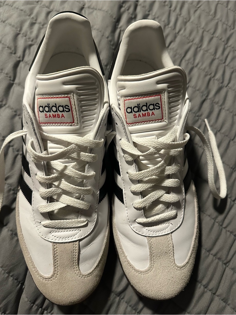 adidas Samba Men's White & Black Leather Sneakers